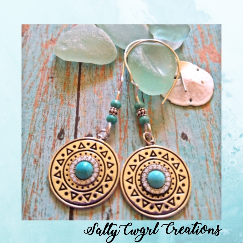 Aztec Mandela Design Earrings